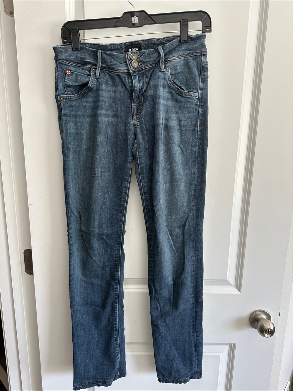 Hudson Jeans Women’s Straight Leg Jeans - Medium Blue Wash
